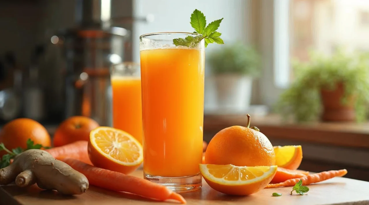 Suco Detox de Laranja com Cenoura para Energia Natural